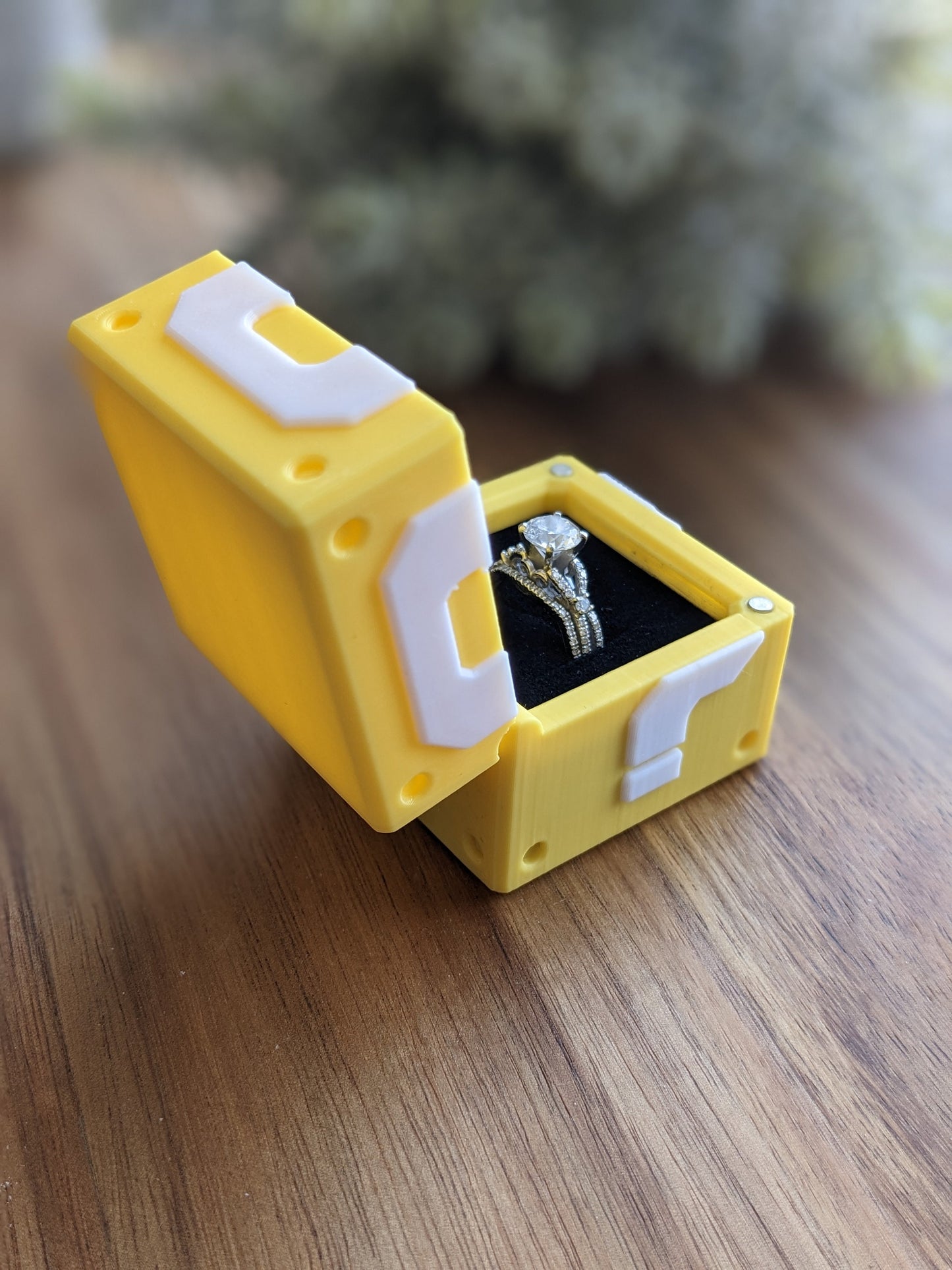 Question Block Ring Box (Proposal, Gift, Ring Bearer, ect)