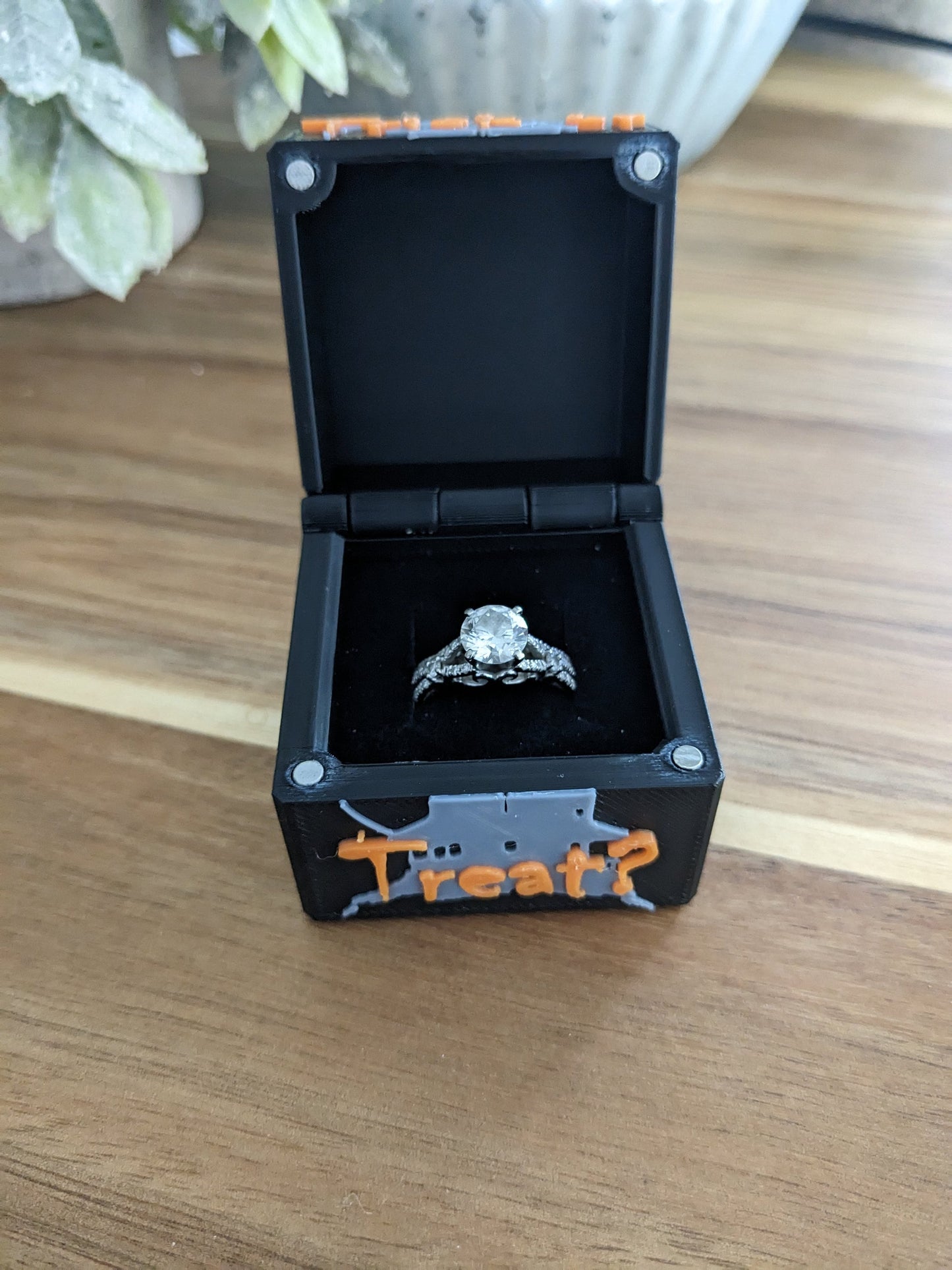 Halloween Trick or Treat Ring Box (Proposal, Gift, Ring Bearer, ect)