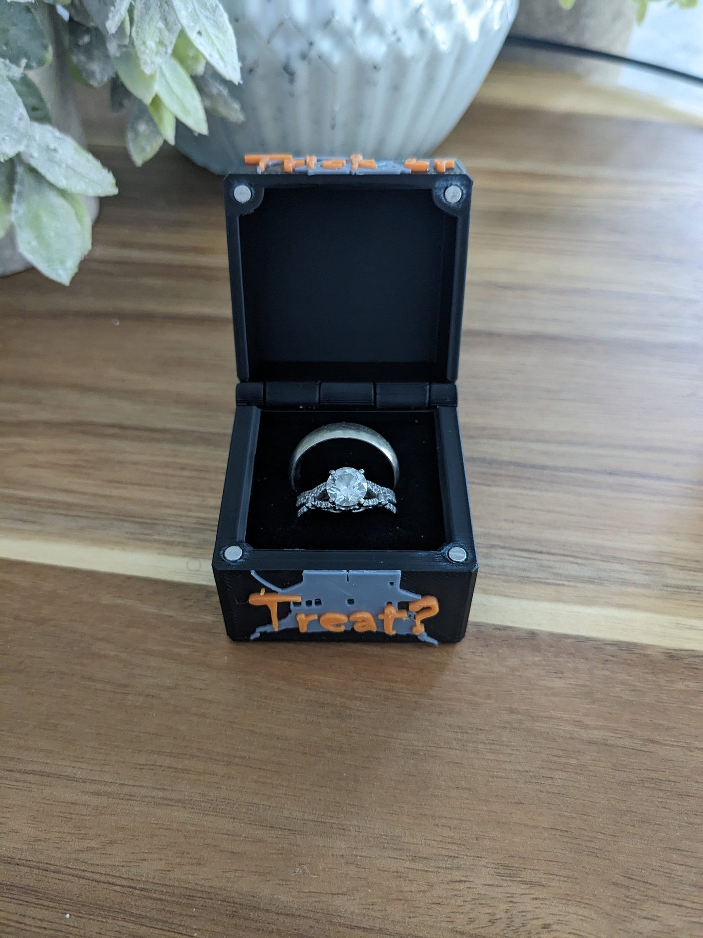 Halloween Trick or Treat Ring Box (Proposal, Gift, Ring Bearer, ect)