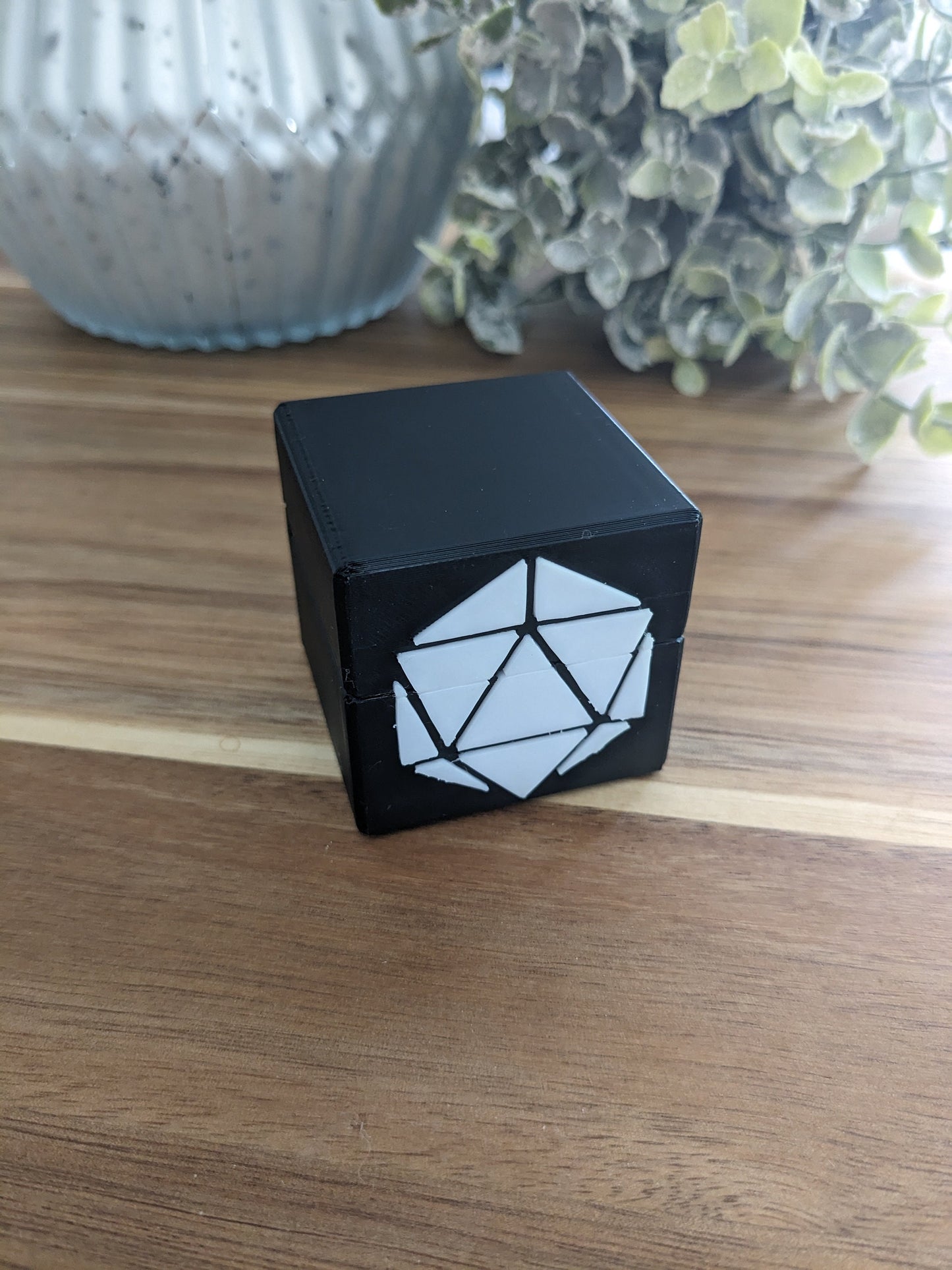 D20 without numbers Ring Box (Proposal, Gift, Ring Bearer, ect) 20 sided dice