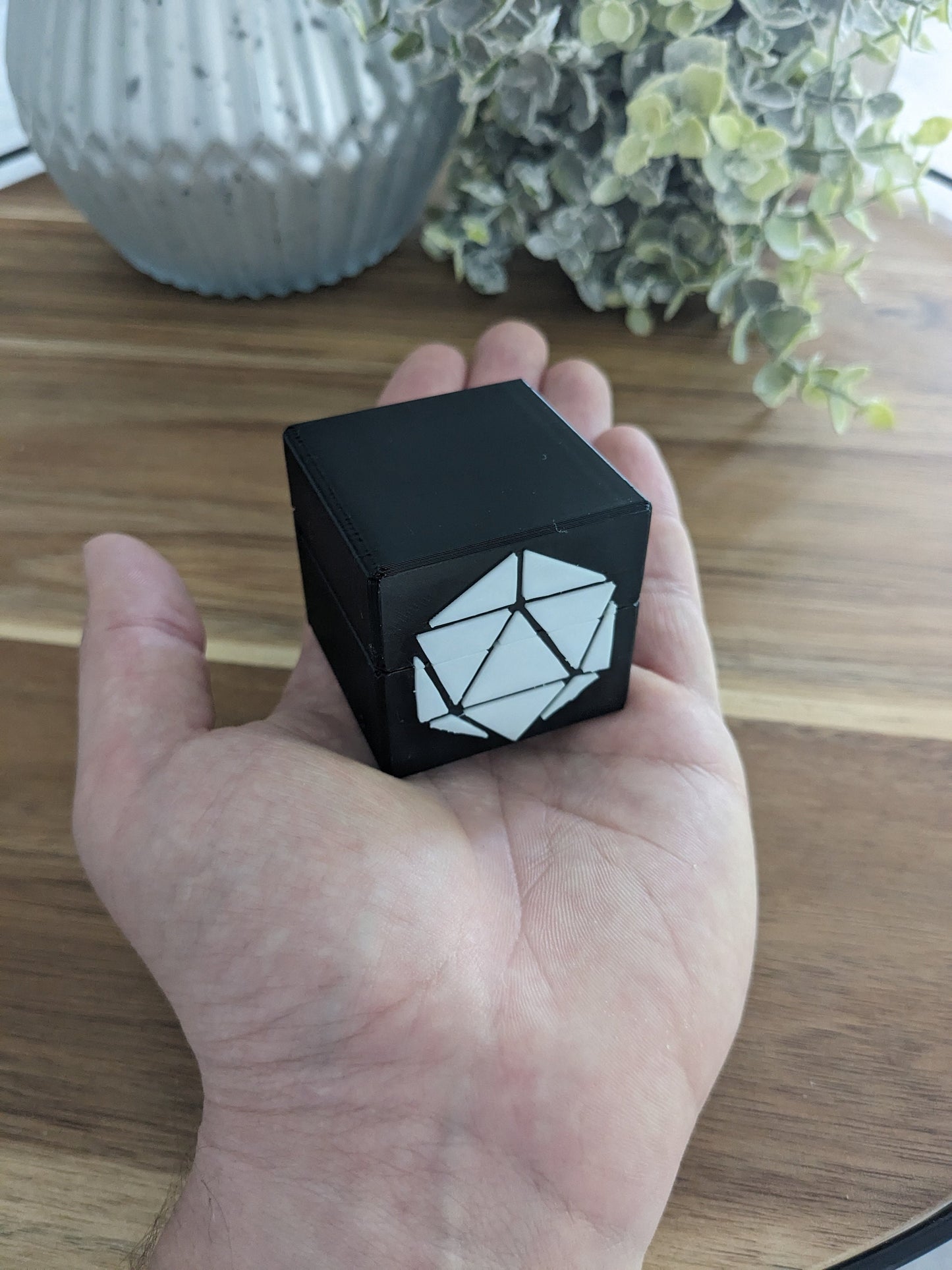 D20 without numbers Ring Box (Proposal, Gift, Ring Bearer, ect) 20 sided dice