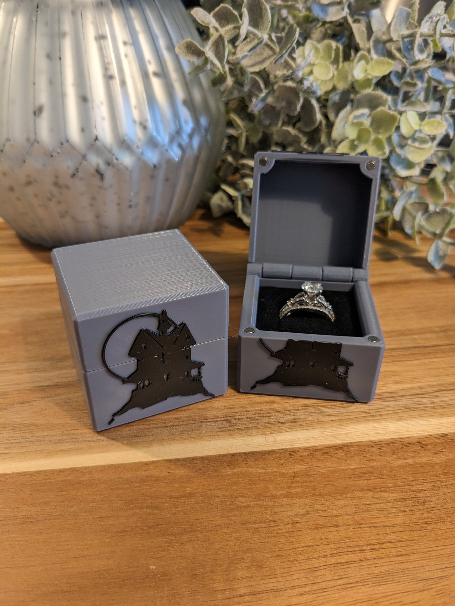 Halloween Scary House Ring Box (Proposal, Gift, Ring Bearer, ect)