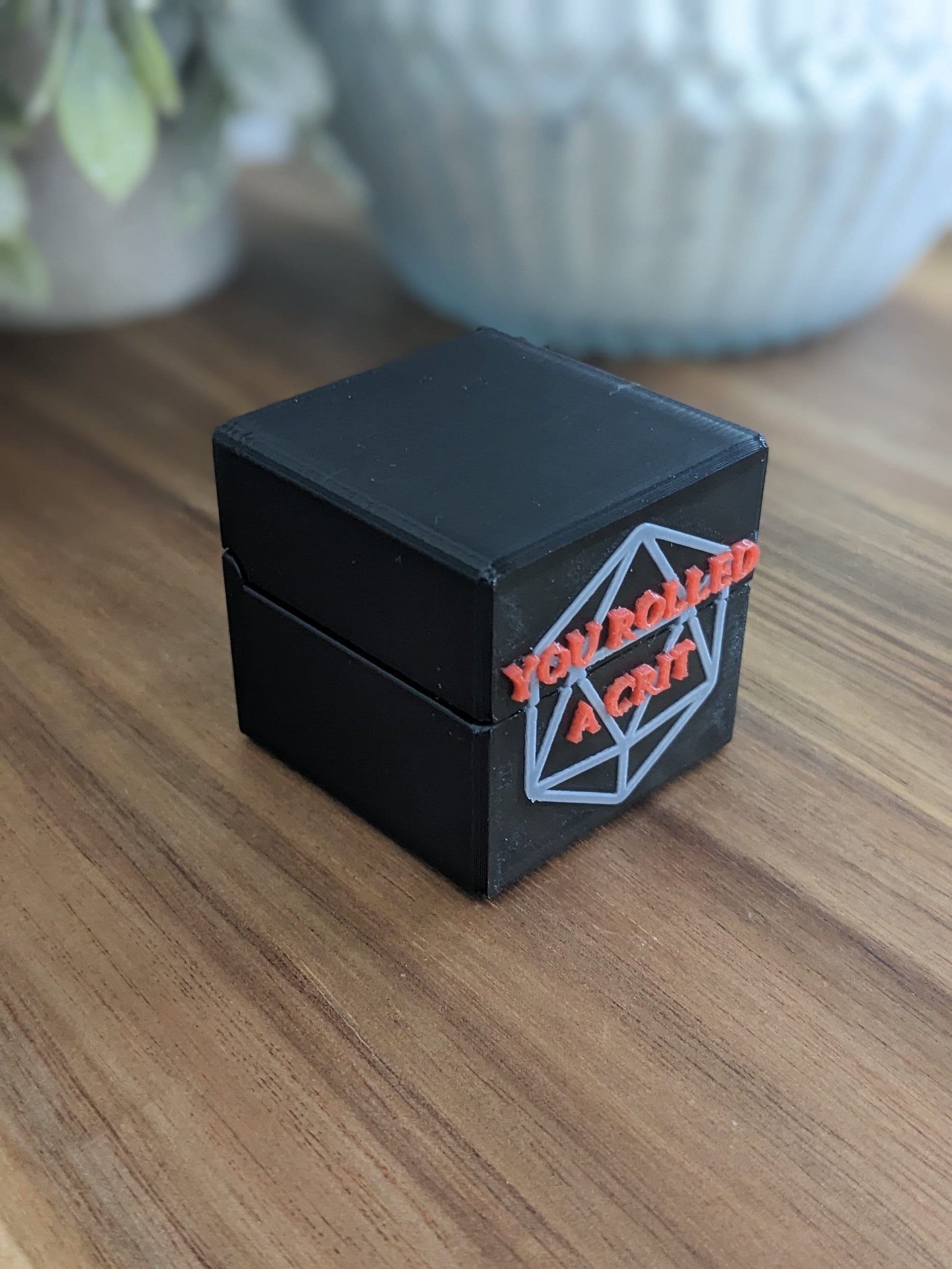 D20 You Rolled a Crit Ring Box (Proposal, Gift, Ring Bearer, ect) 20 sided dice